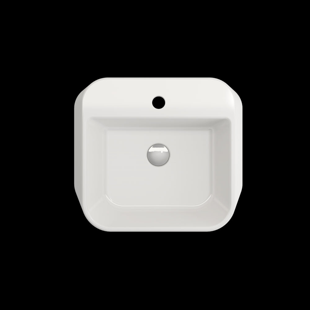 Firenze Vessel Fireclay 19.75 in. 1-Hole in White