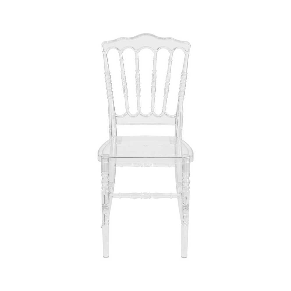 Flash Elegance Crystal Ice Napoleon Stacking Chair
