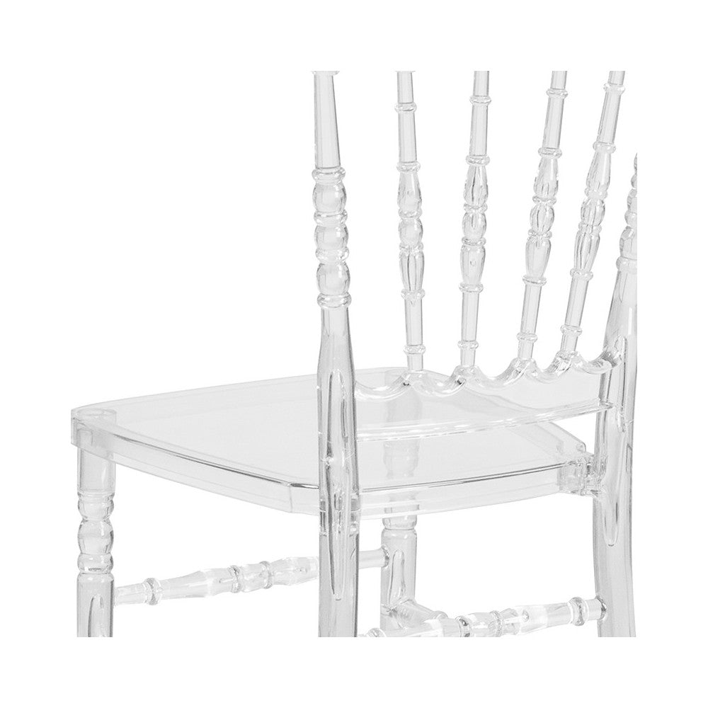Flash Elegance Crystal Ice Napoleon Stacking Chair