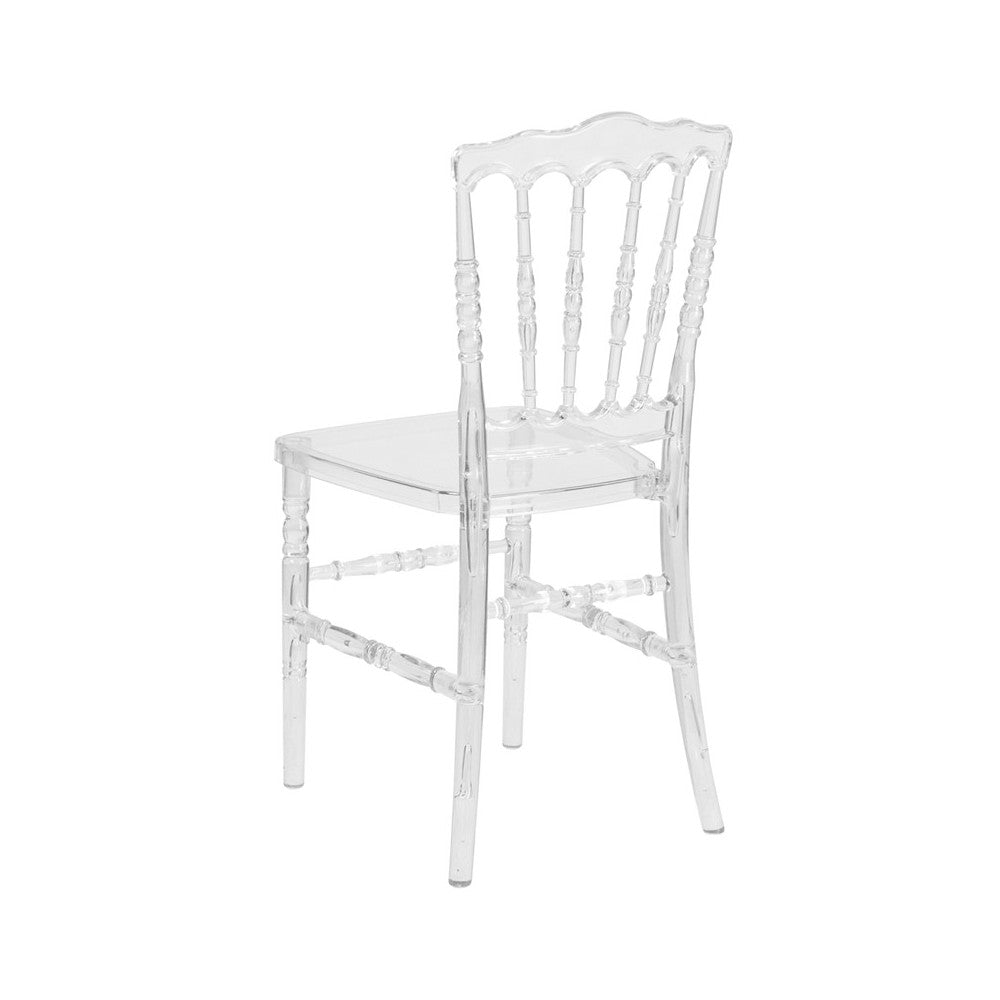 Flash Elegance Crystal Ice Napoleon Stacking Chair