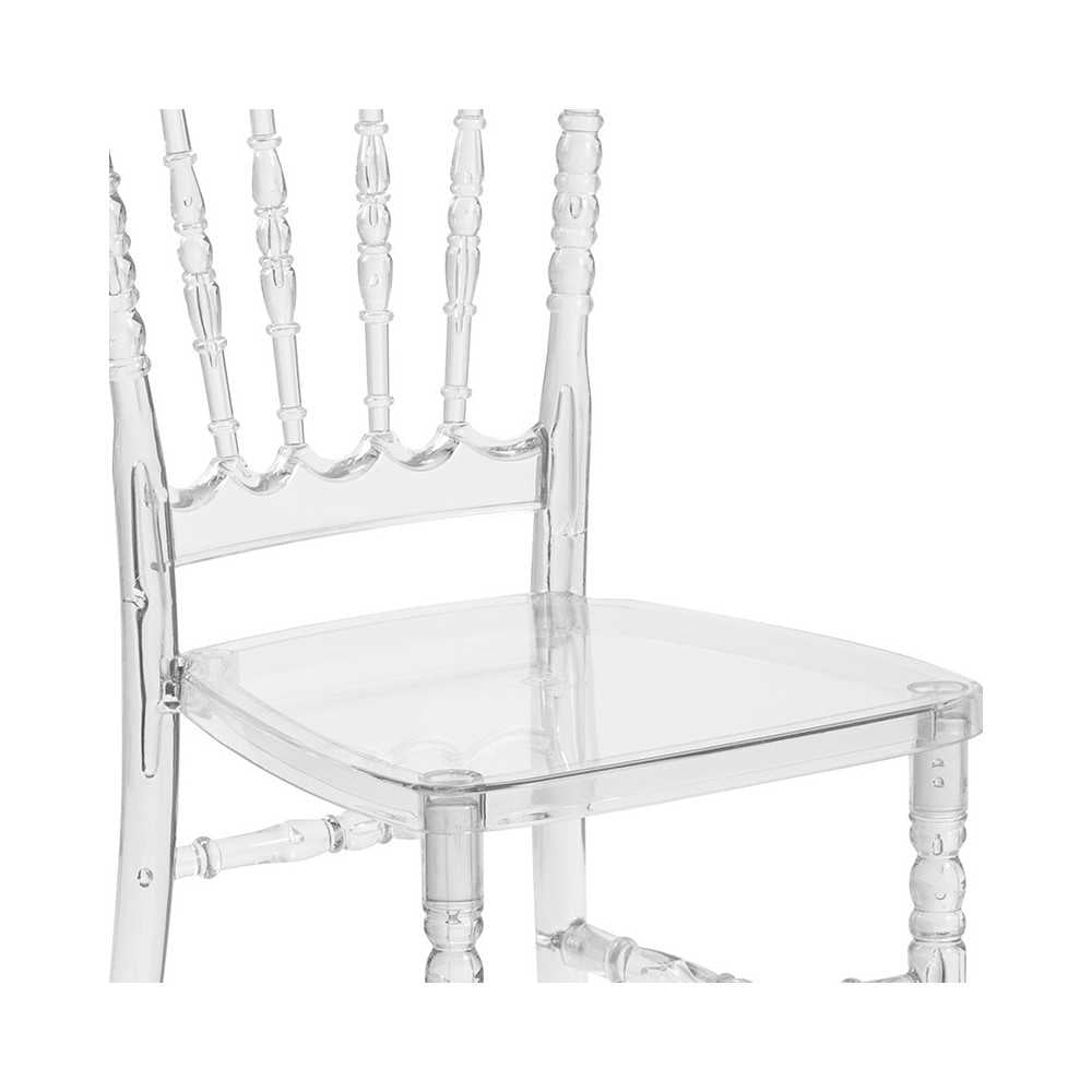 Flash Elegance Crystal Ice Napoleon Stacking Chair
