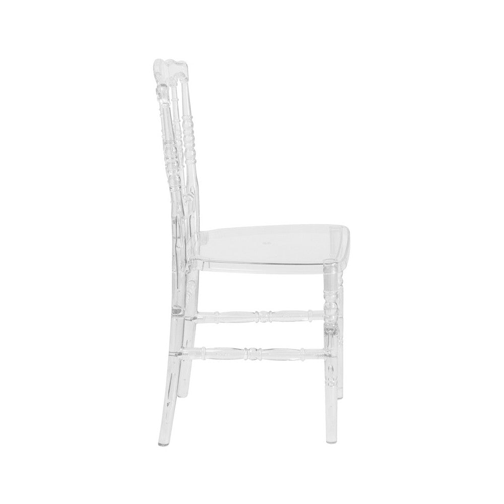 Flash Elegance Crystal Ice Napoleon Stacking Chair