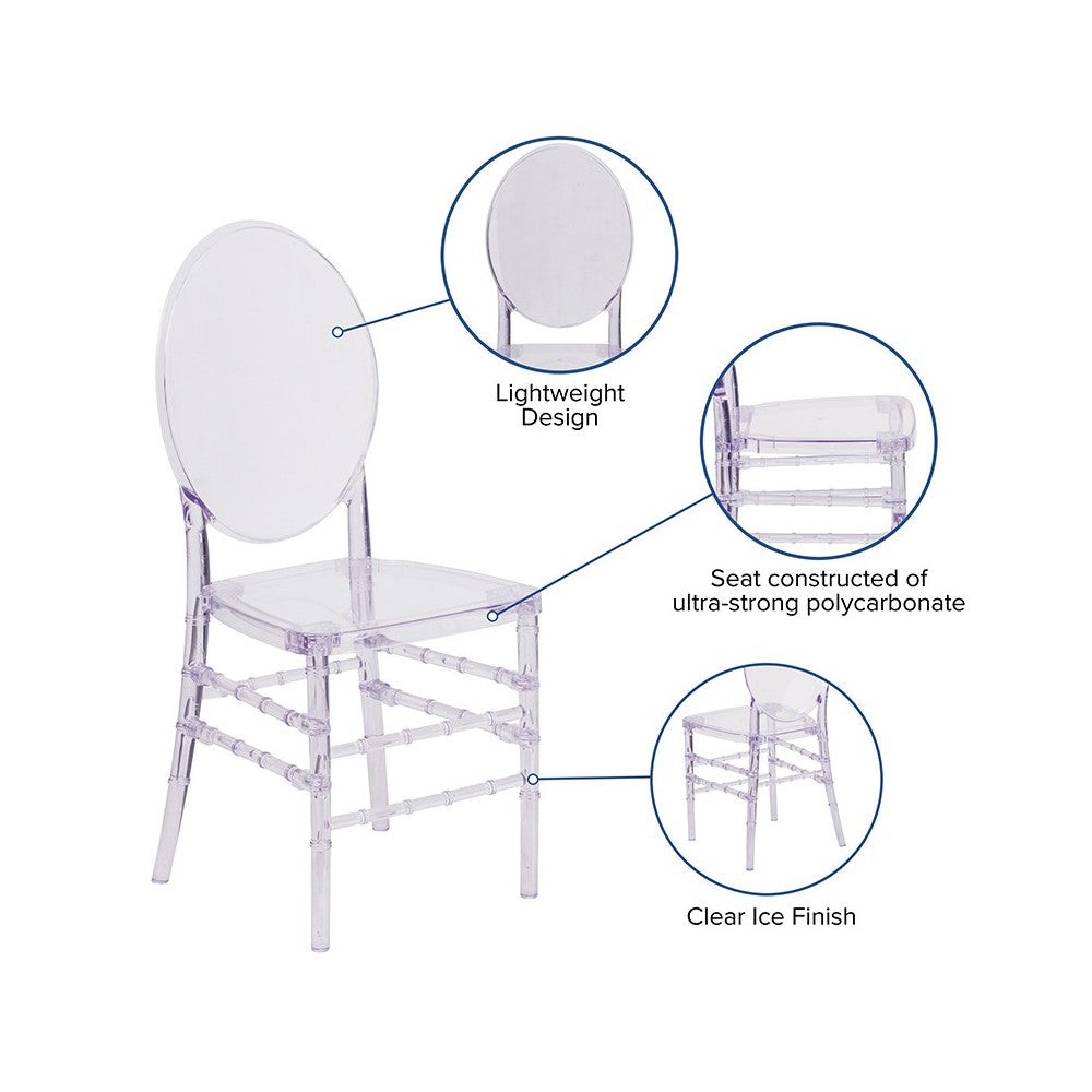 Flash Elegance Crystal Ice Stacking Florence Chair