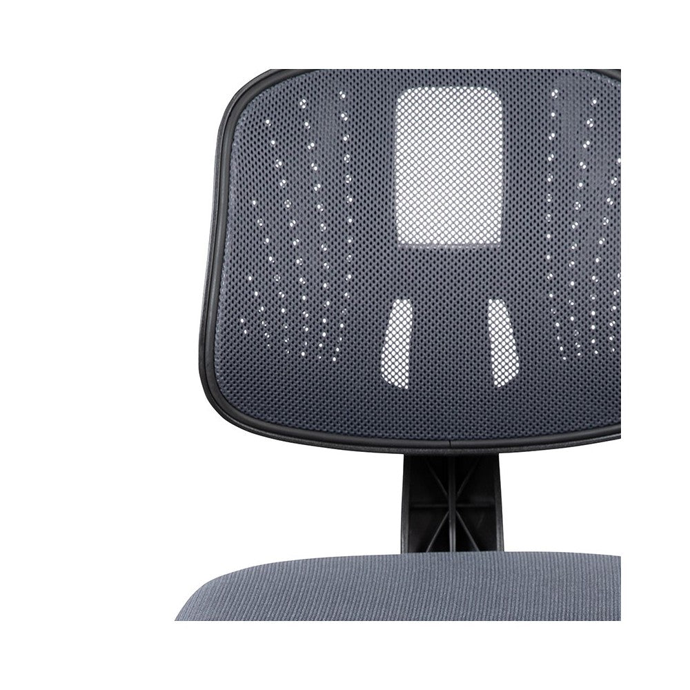 Flash Fundamentals Mid-Back Gray Mesh Swivel Task Office Chair with Pivot Back, BIFMA Certified