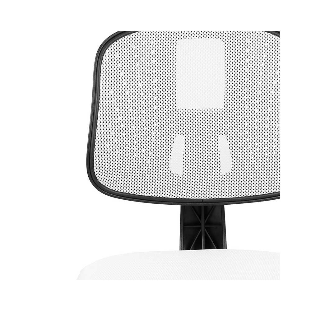 Flash Fundamentals Mid-Back White Mesh Swivel Task Office Chair with Pivot Back, BIFMA Certified