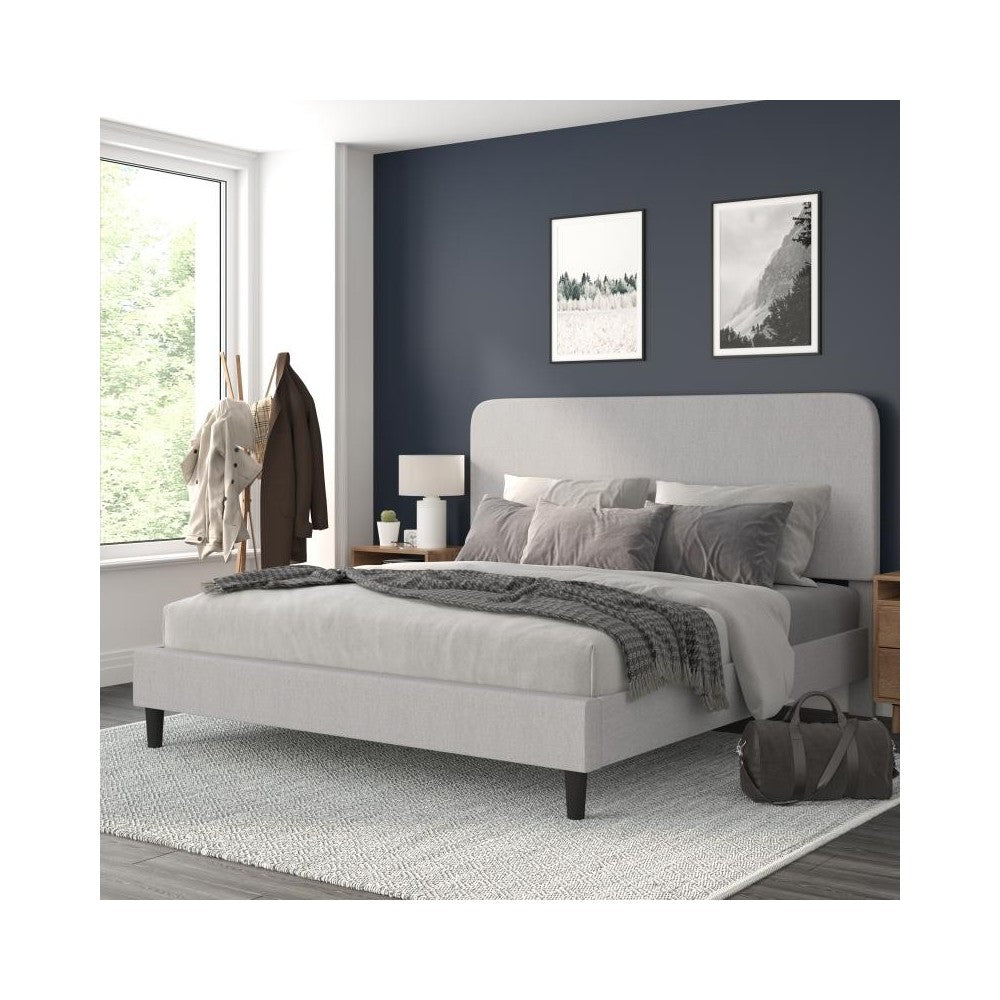 Flash Furniture Addison Gray King Size Platform Bed HG-3WPB21-K04-K-GY-GG
