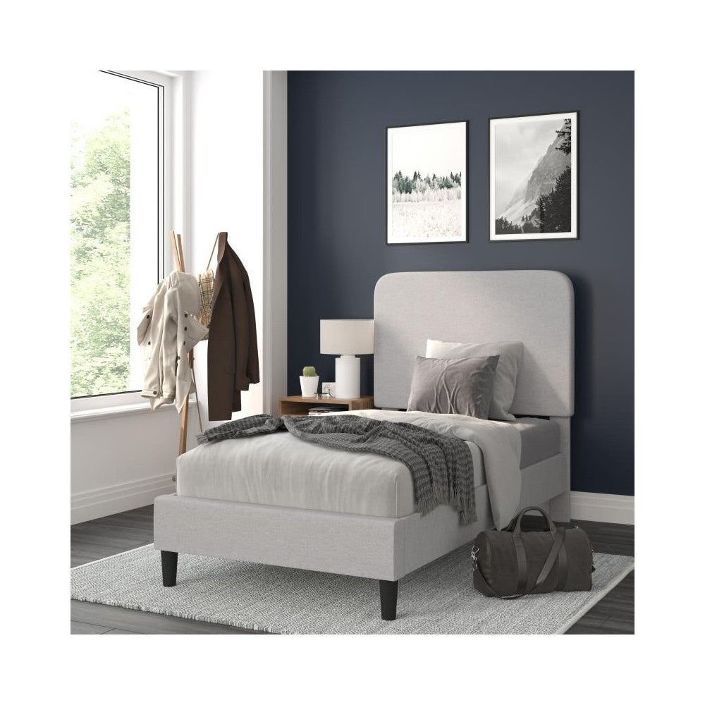 Flash Furniture Addison Gray Twin Size Platform Bed HG-3WPB21-T01-T-GY-GG