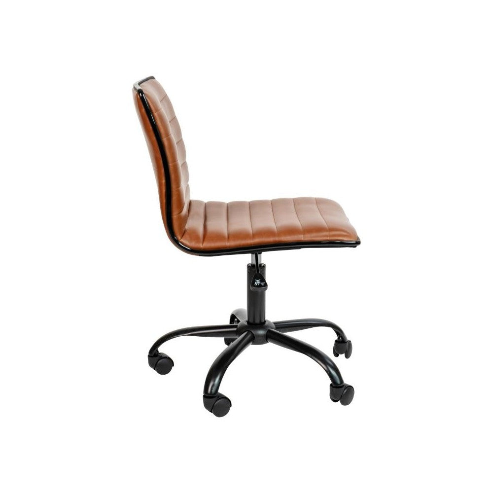 Flash Furniture Alan Brown Low Back Task Chair DS-512B-BR-BK-GG