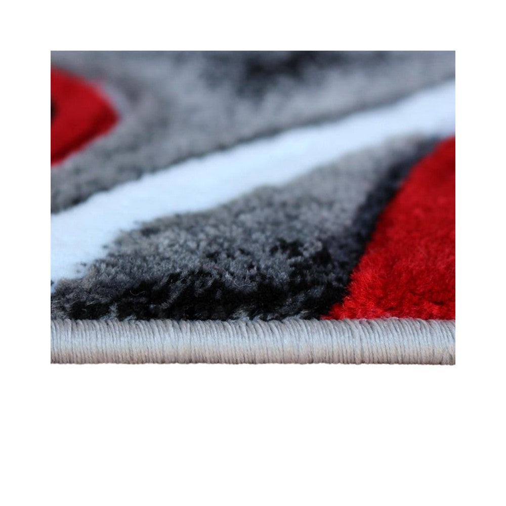 Flash Furniture Atlan Collection 2x3 Red Abstract Rug KP-RG951-23-RD-GG