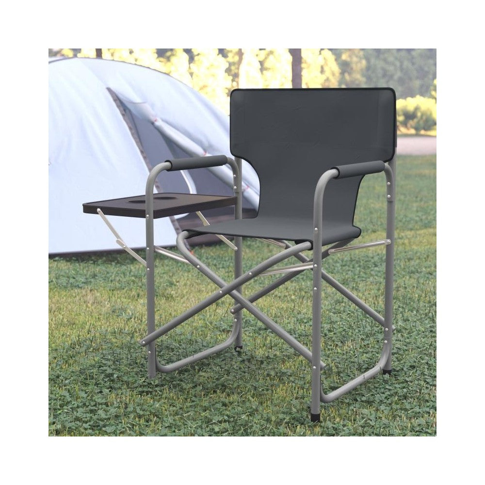 Flash Furniture Benjamin Gray Folding Directors Chair JJ-CC305-GY-GG