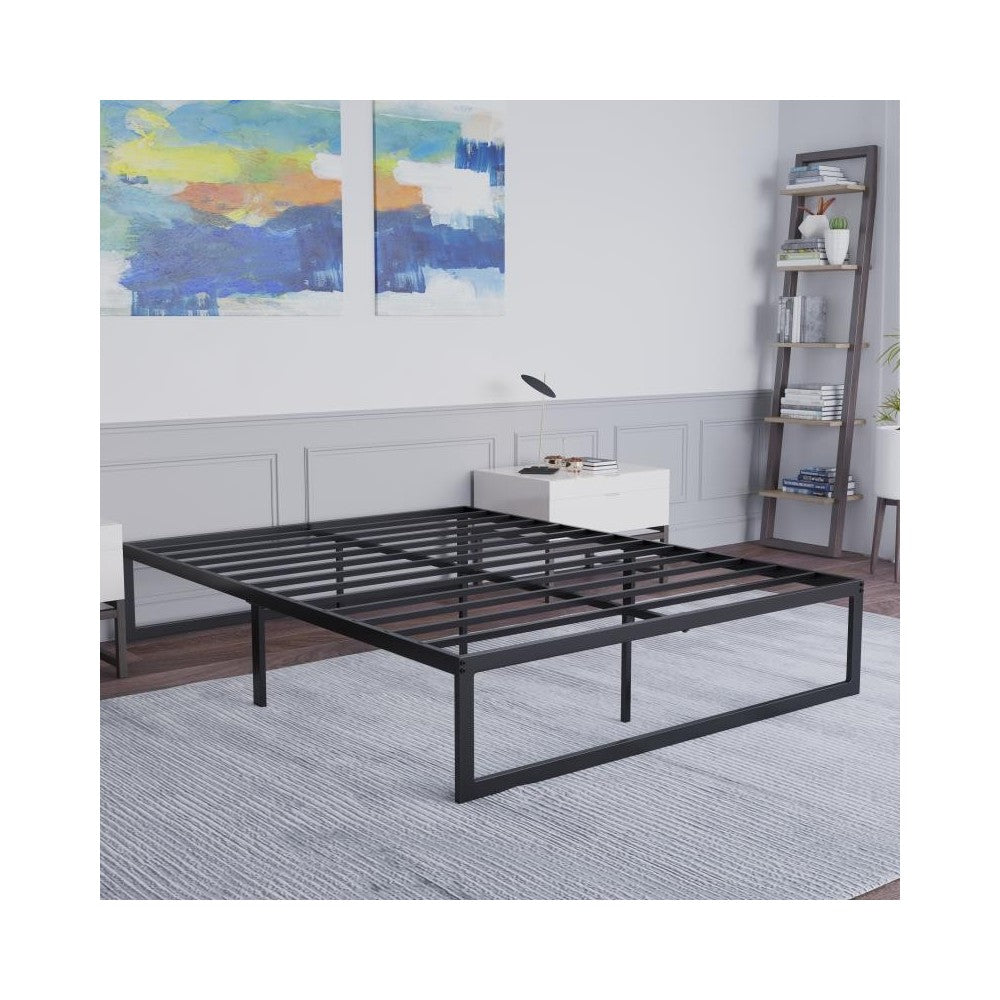 Flash Furniture Bentley 14 Inch Full Metal Bed Frame MP-XU-BD10001-F-BK-GG