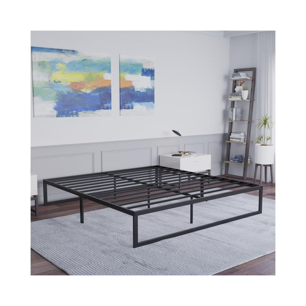 Flash Furniture Bentley 14 Inch King Metal Bed Frame MP-XU-BD10001-K-BK-GG