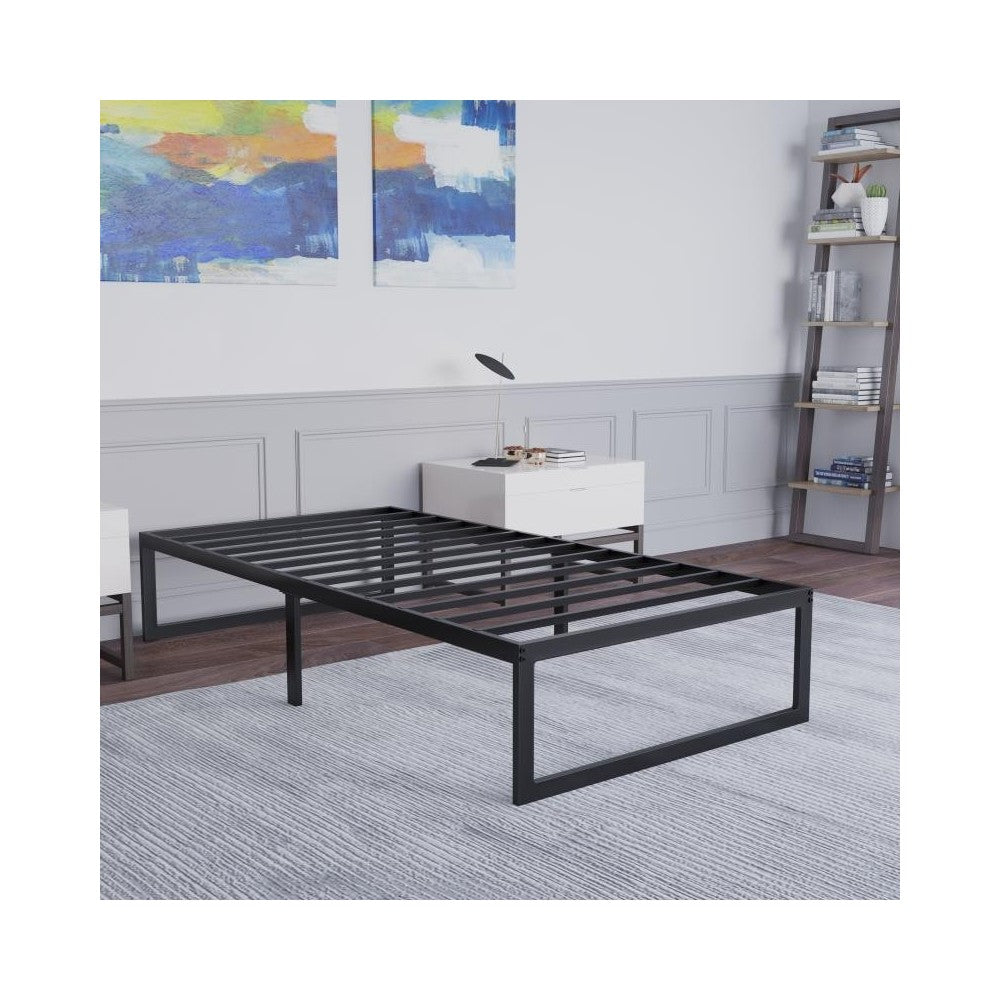 Flash Furniture Bentley 14 Inch Twin Metal Bed Frame MP-XU-BD10001-T-BK-GG