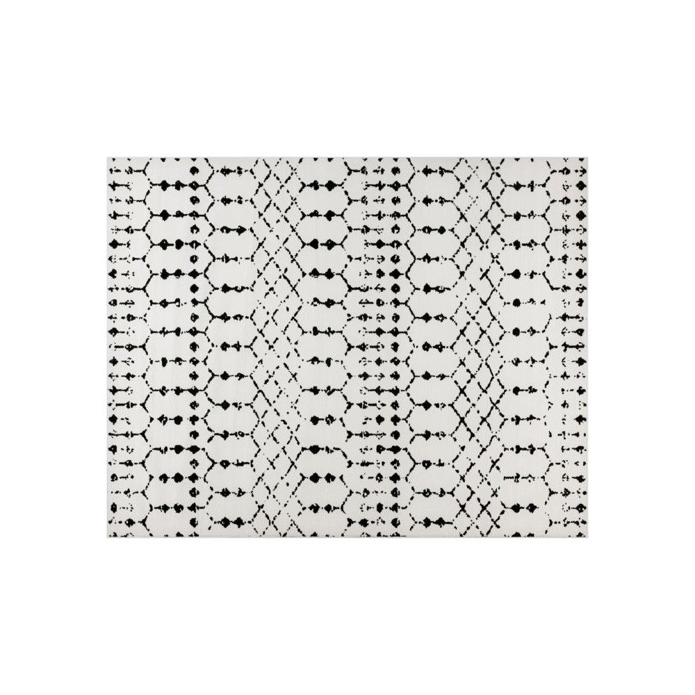 Flash Furniture Beth 8x10 Ivory & Black Area Rug RC-CR19-1330-810-WH-GG
