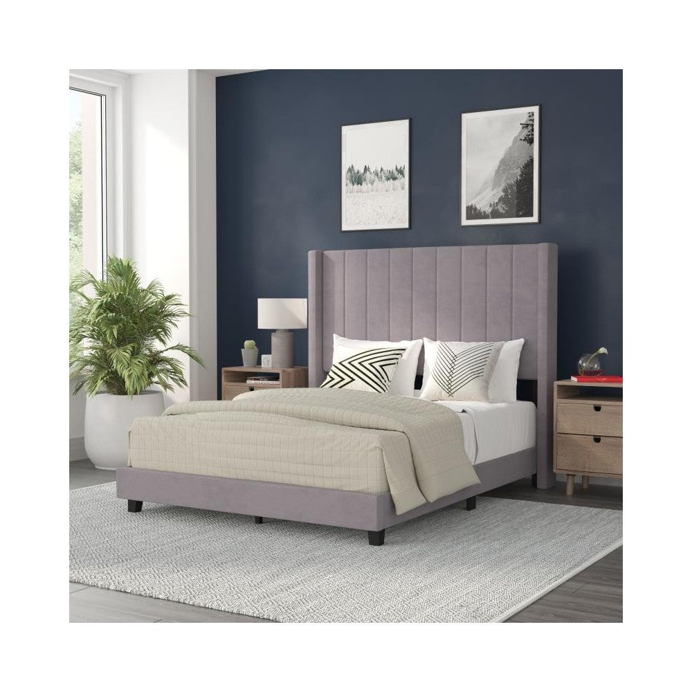 Flash Furniture Bianca Gray Full Platform Bed YK-1079-GY-F-GG