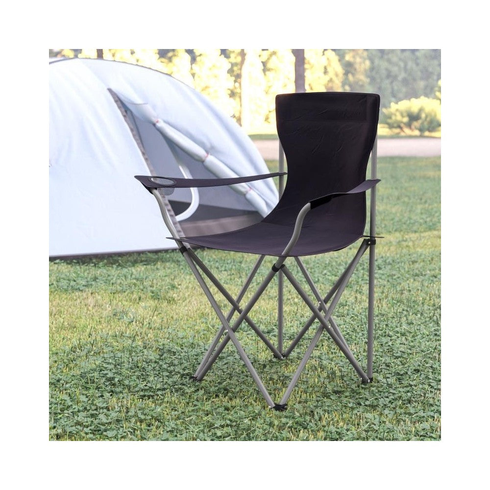 Flash Furniture Black Folding Camping Chair JJ-CC303-BK-GG
