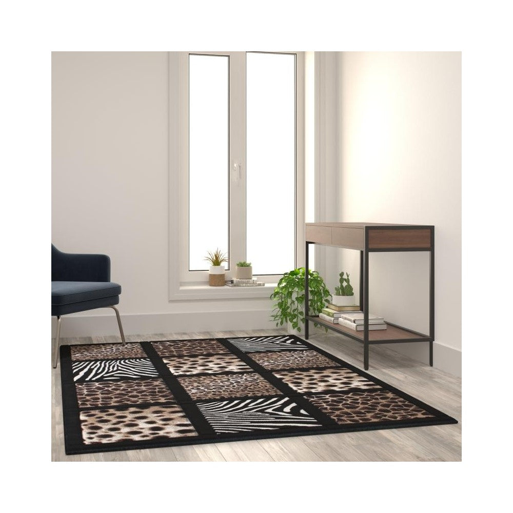 Flash Furniture Black Rug ACD-RGYHPU-57-BK-GG