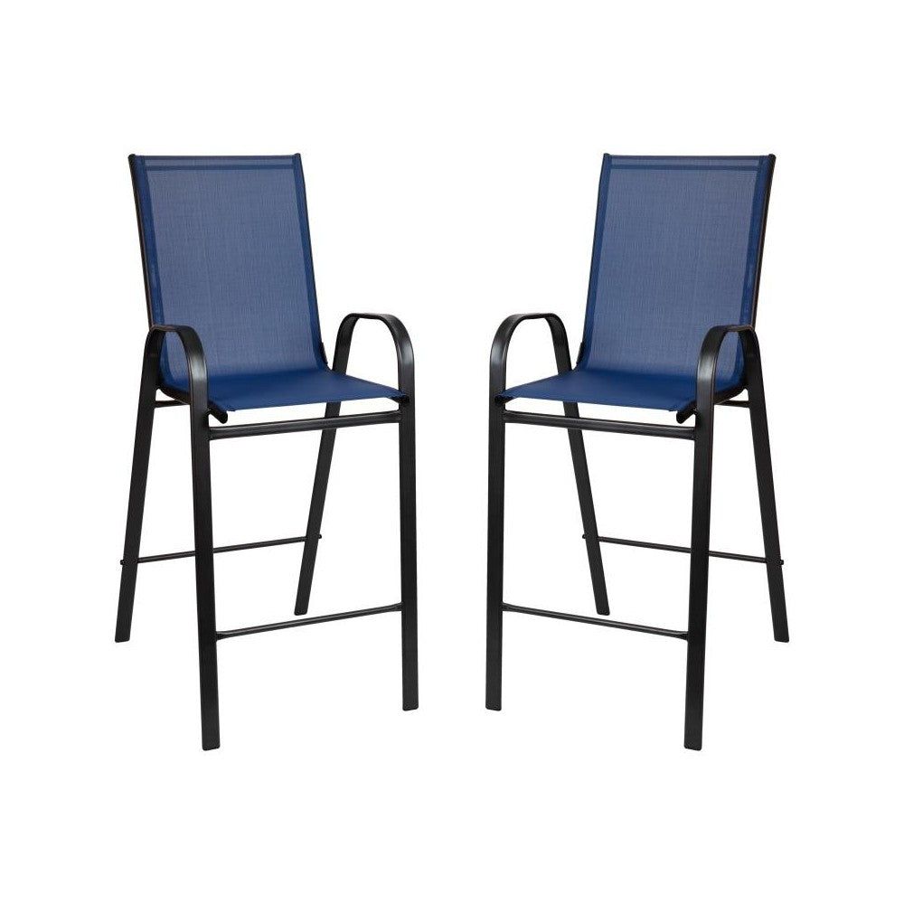 Flash Furniture Brazos 2 PackNavy Patio Stools 2-JJ-092H-NV-GG