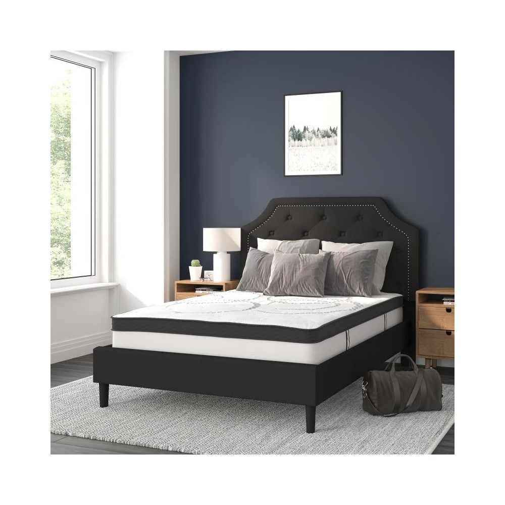 Flash Furniture Brighton Full Platform Bed Set-Black SL-BM10-6-GG