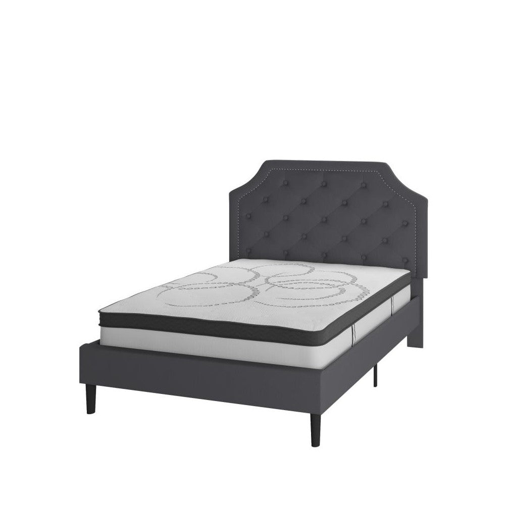 Flash Furniture Brighton Full Platform Bed Set-Gray SL-BM10-14-GG