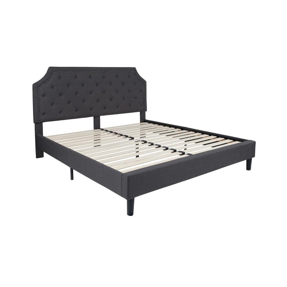 Flash Furniture Brighton King Platform Bed Set-Gray SL-BM10-16-GG