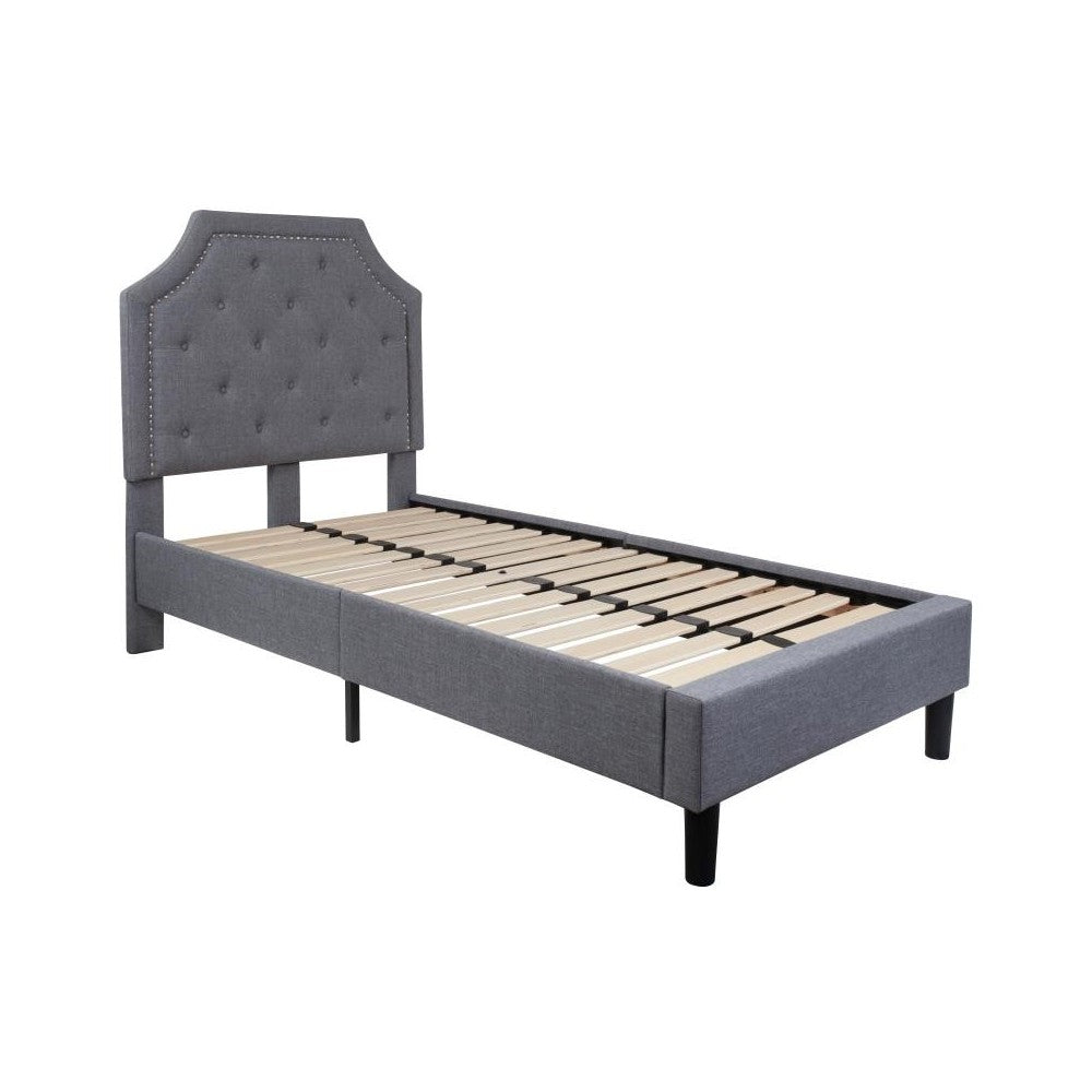 Flash Furniture Brighton Twin Platform Bed Set-Gray SL-BM10-9-GG