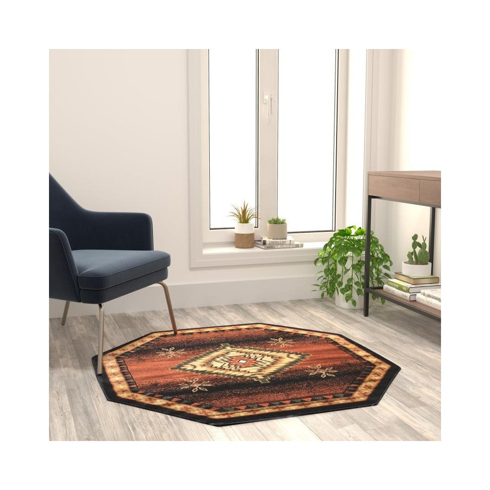 Flash Furniture Brown Rug NR-RGB357-44-BK-GG