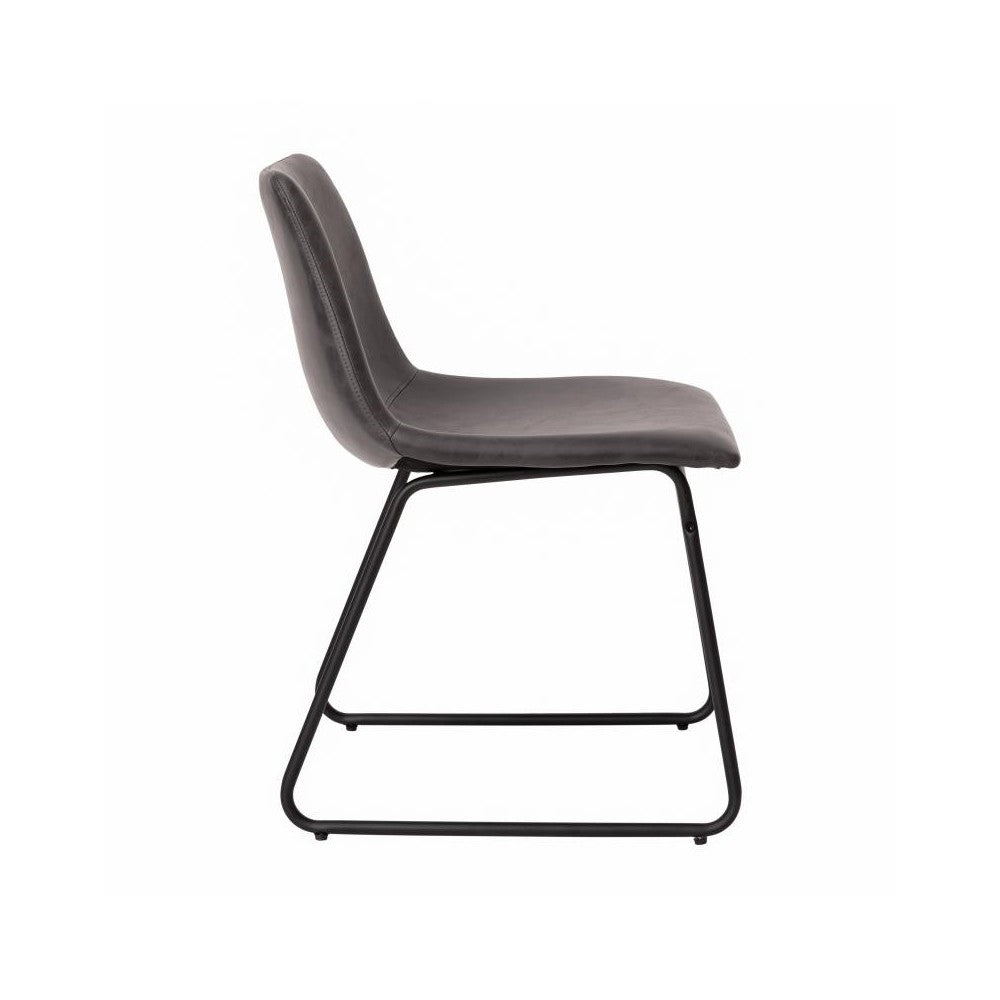 Flash Furniture Butler 2Pk 18" Dk Gray Dining Chair ET-ER18345-18-GY-BK-GG