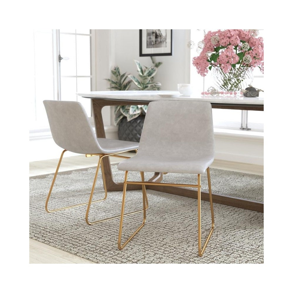 Flash Furniture Butler 2Pk 18" Lt Gray Dining Chair ET-ER18345-18-LG-GG