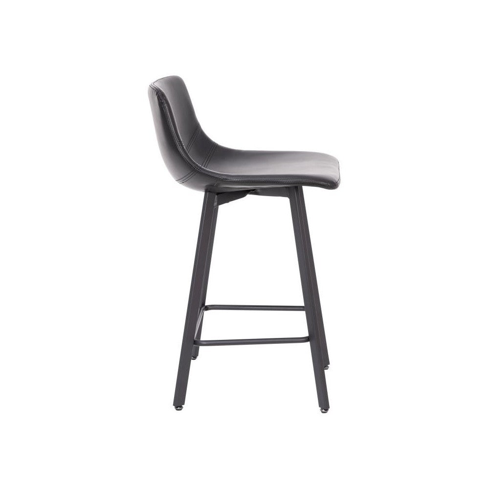 Flash Furniture Caleb 2PK 24" Black Leather Stools CH-212069-24-BK-GG