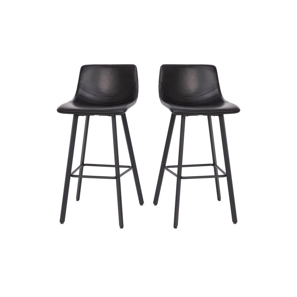 Flash Furniture Caleb 2PK 30" Black Leather Stools CH-212069-30-BK-GG