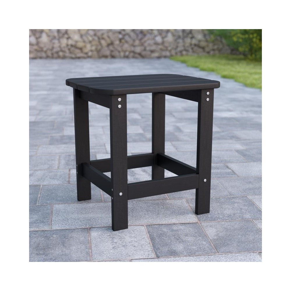 Flash Furniture Charlestown Black Adirondack Side Table JJ-T14001-BLK-GG