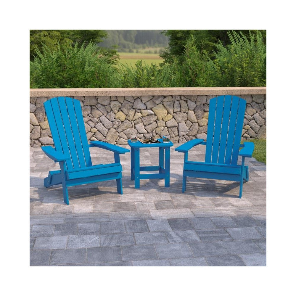 Flash Furniture Charlestown Blue Table and 2 Chair Set JJ-C14505-2-T14001-BLU-GG