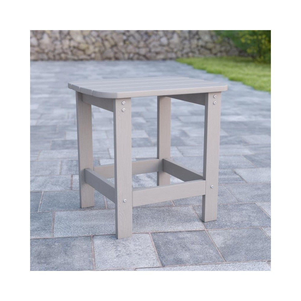 Flash Furniture Charlestown Gray Adirondack Side Table JJ-T14001-GY-GG