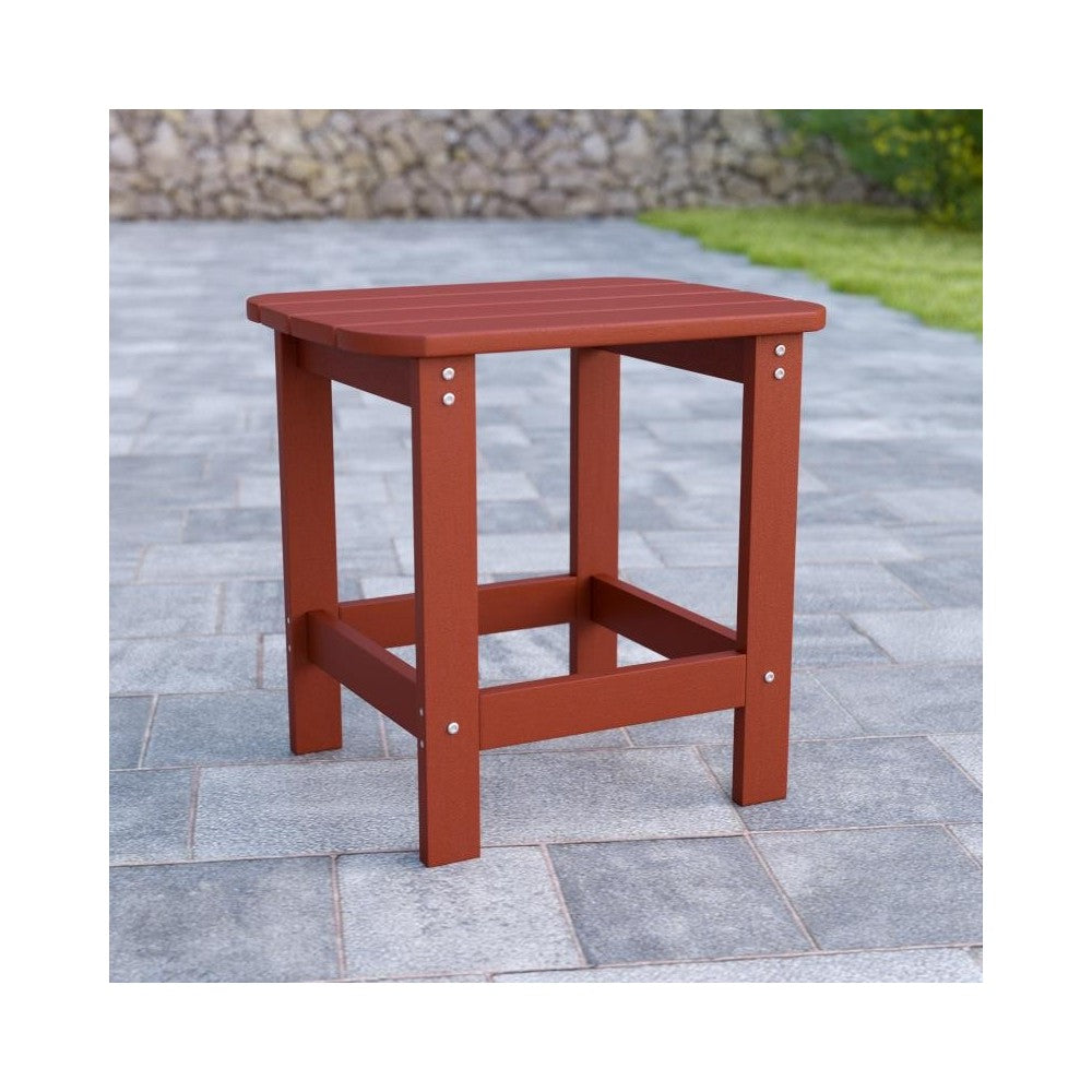 Flash Furniture Charlestown Red Adirondack Side Table JJ-T14001-RED-GG