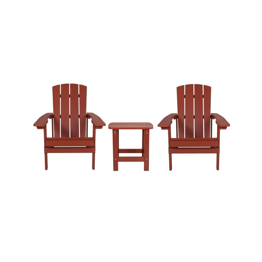 Flash Furniture Charlestown Red Table and 2 Chair Set JJ-C14501-2-T14001-RED-GG