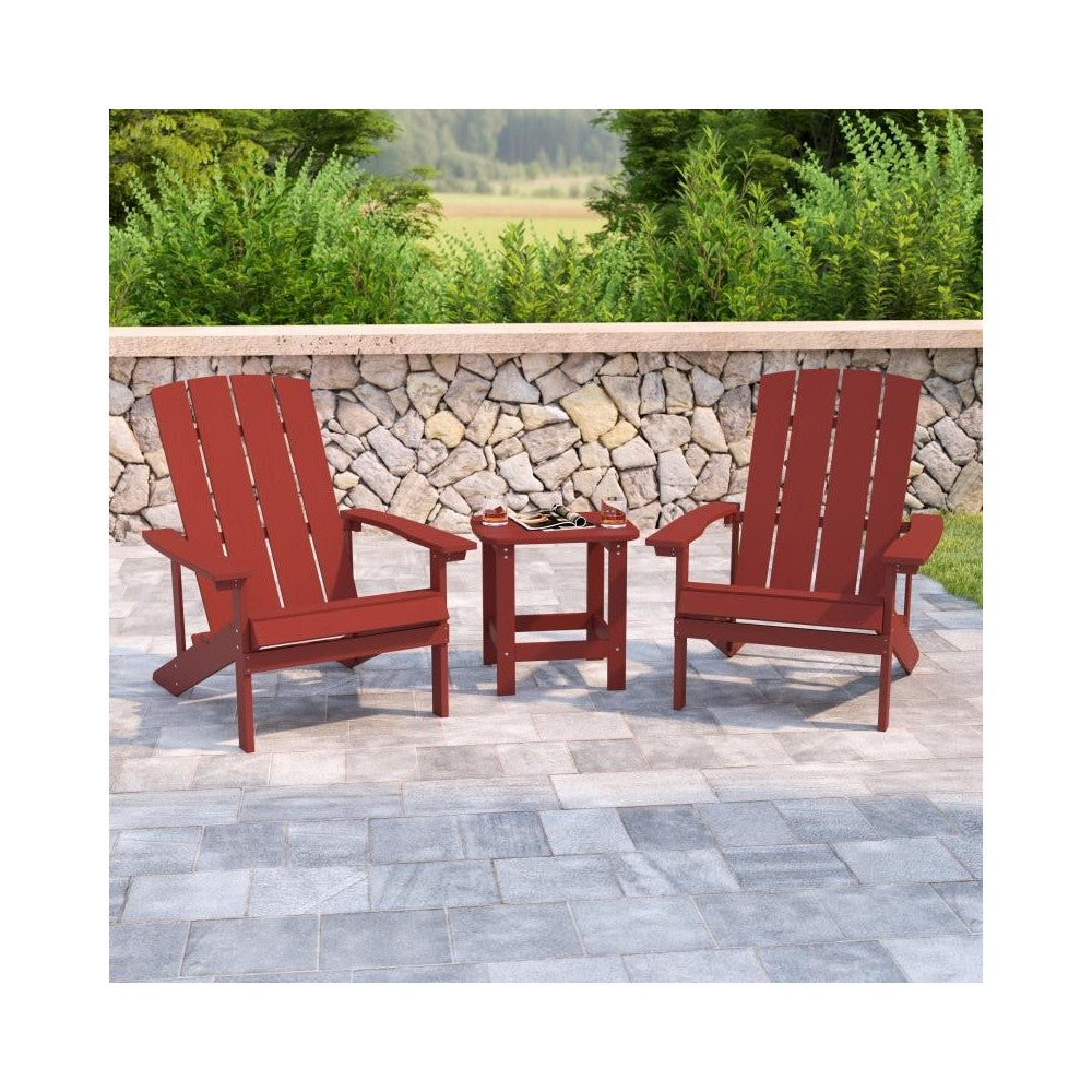 Flash Furniture Charlestown Red Table and 2 Chair Set JJ-C14501-2-T14001-RED-GG