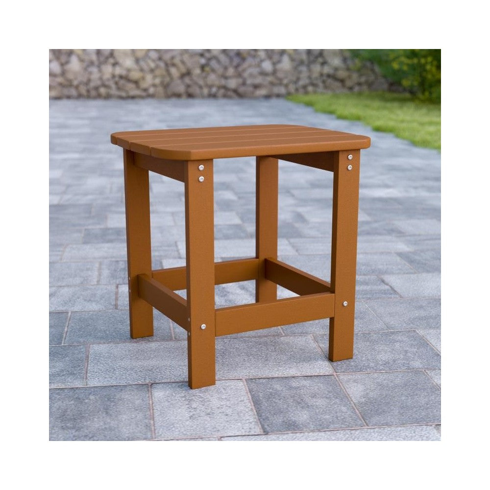 Flash Furniture Charlestown Teak Adirondack Side Table JJ-T14001-TEAK-GG