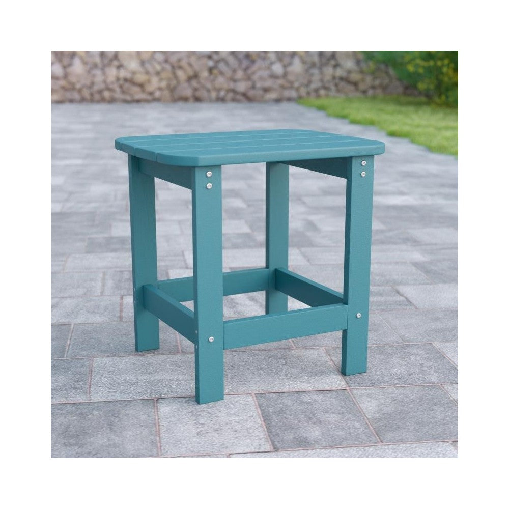 Flash Furniture Charlestown Teal Adirondack Side Table JJ-T14001-TL-GG