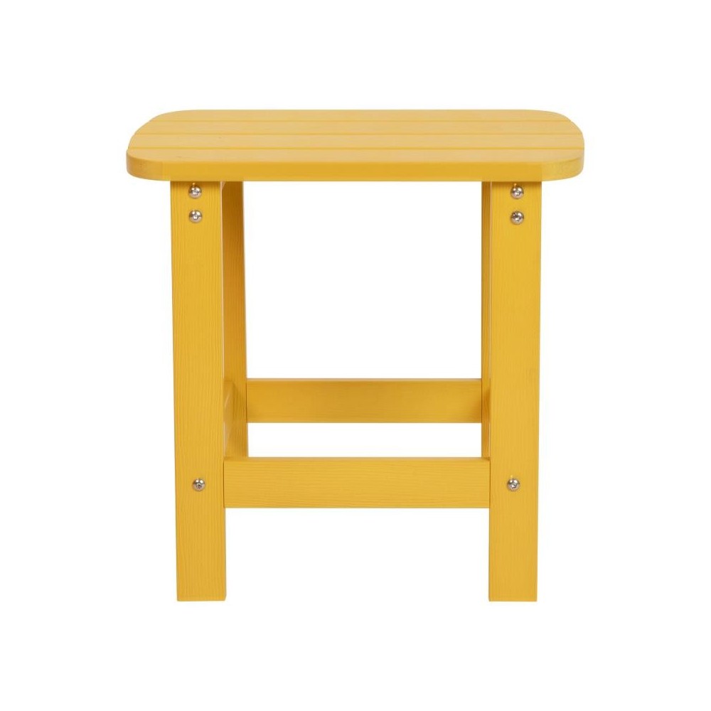 Flash Furniture Charlestown Yellow Adirondack Side Table JJ-T14001-YLW-GG