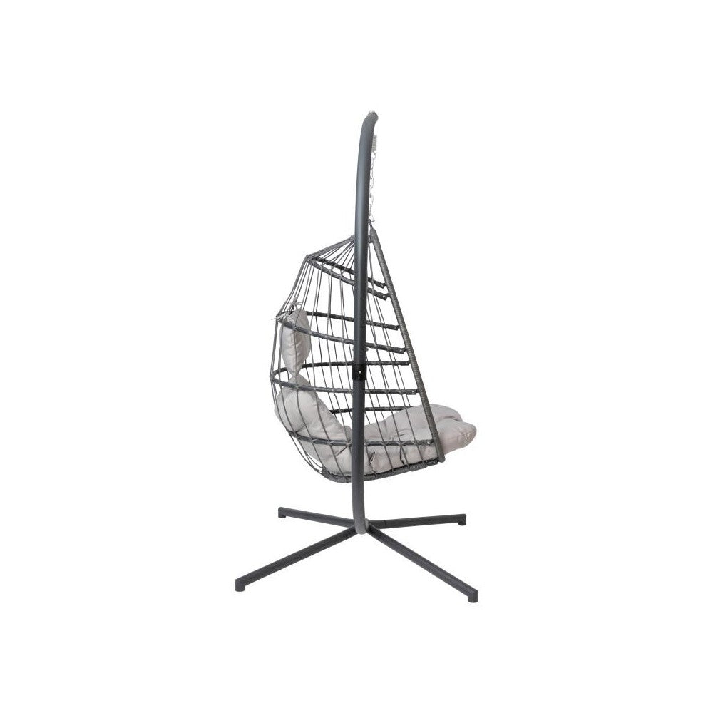 Flash Furniture Cleo Hanging Chair & Stand SDA-AD608001-GY-GG
