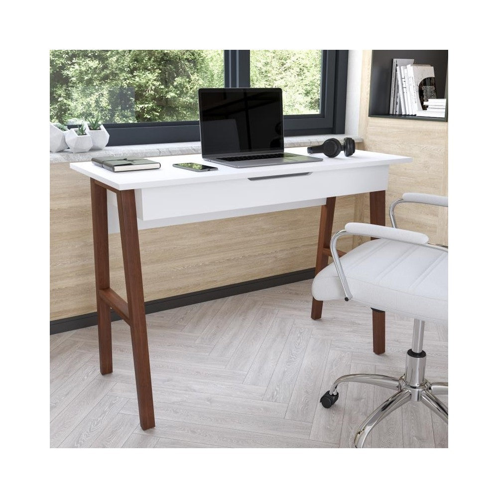 Flash Furniture Darla Computer Desk for Home Office GC-MBLK60-WH-WAL-GG