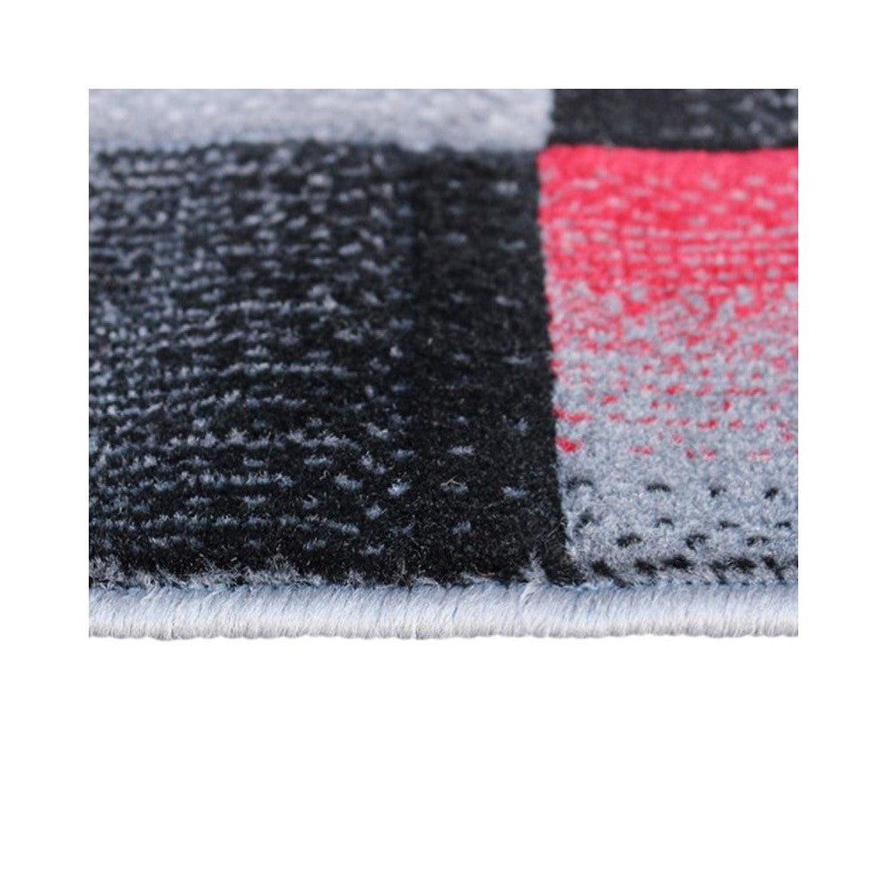 Flash Furniture Elio Collection 5x7 Red Block Area Rug ACD-RGTRZ861-57-RD-GG