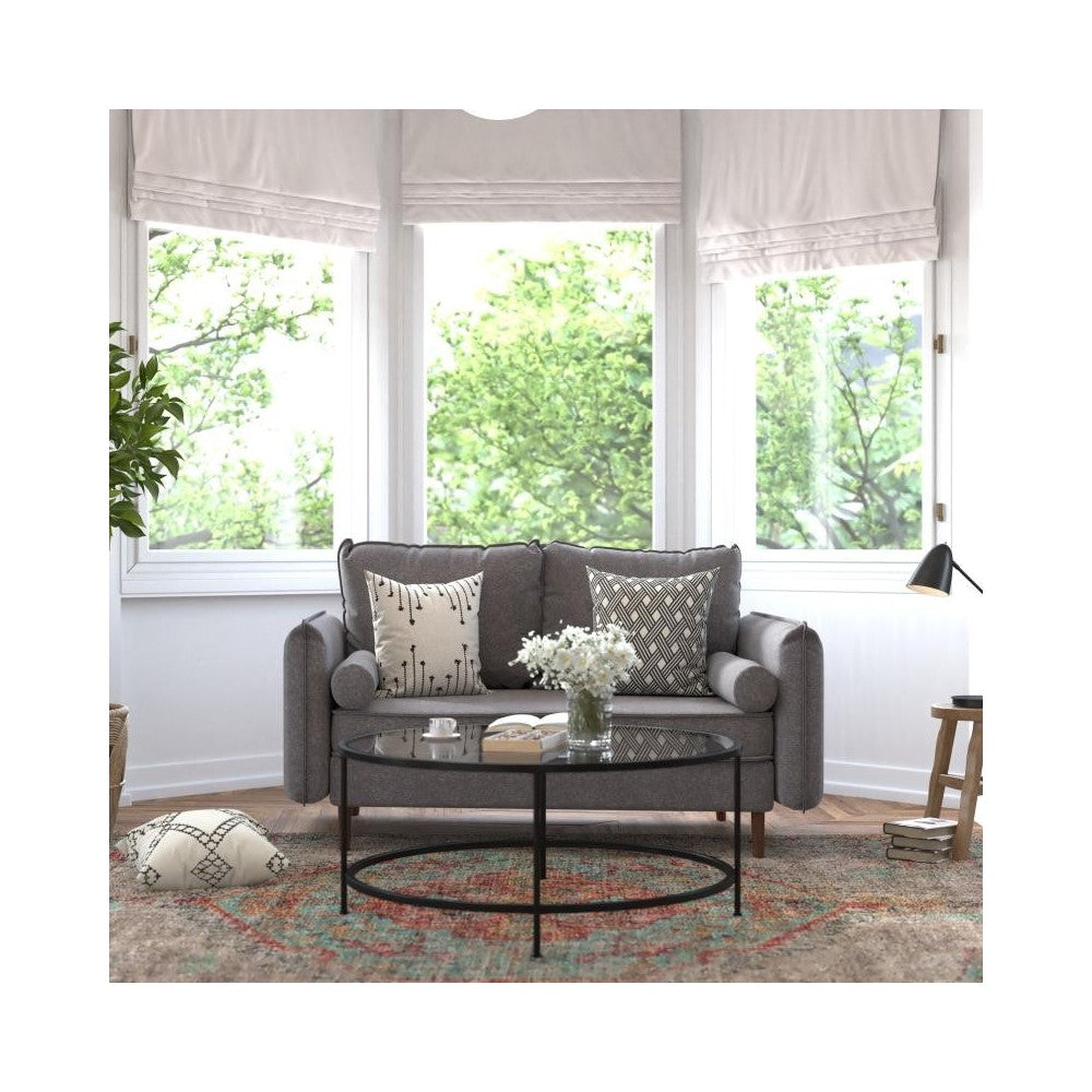 Flash Furniture Evie Gray Upholstered Loveseat IS-VL100-GY-GG