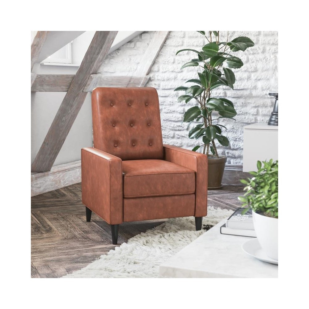 Flash Furniture Ezra Cognac Pushback Recliner SG-SX-80415N-BR-GG