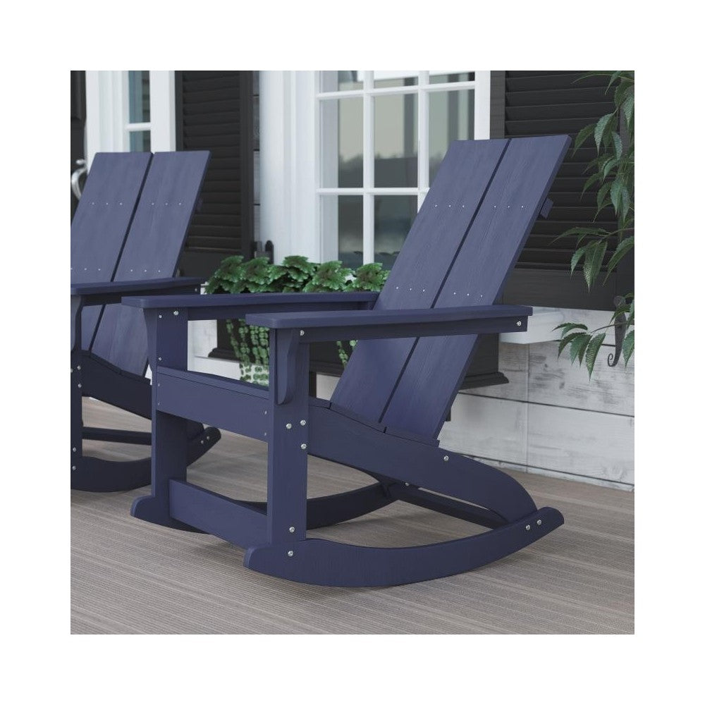 Flash Furniture Finn Navy Resin Rocking Chair JJ-C14709-NV-GG