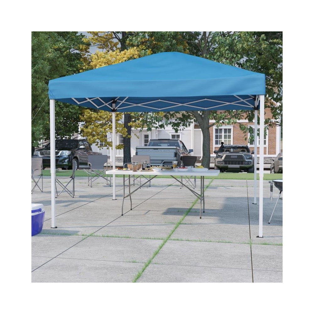 Flash Furniture Harris Blue Canopy & Folding Table JJ-GZ10183Z-BL-GG