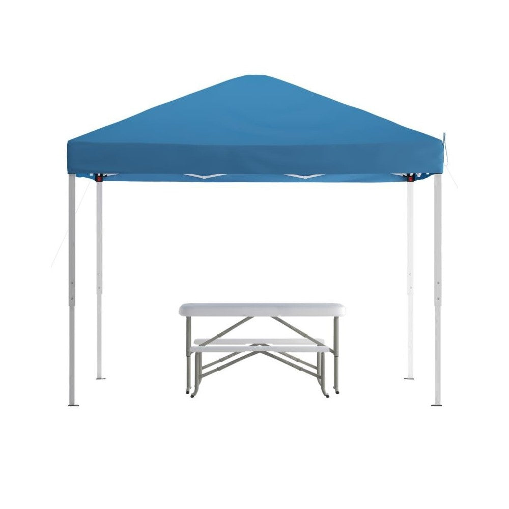 Flash Furniture Harris Canopy Tent & Folding Bench JJ-GZ10103-BL-GG