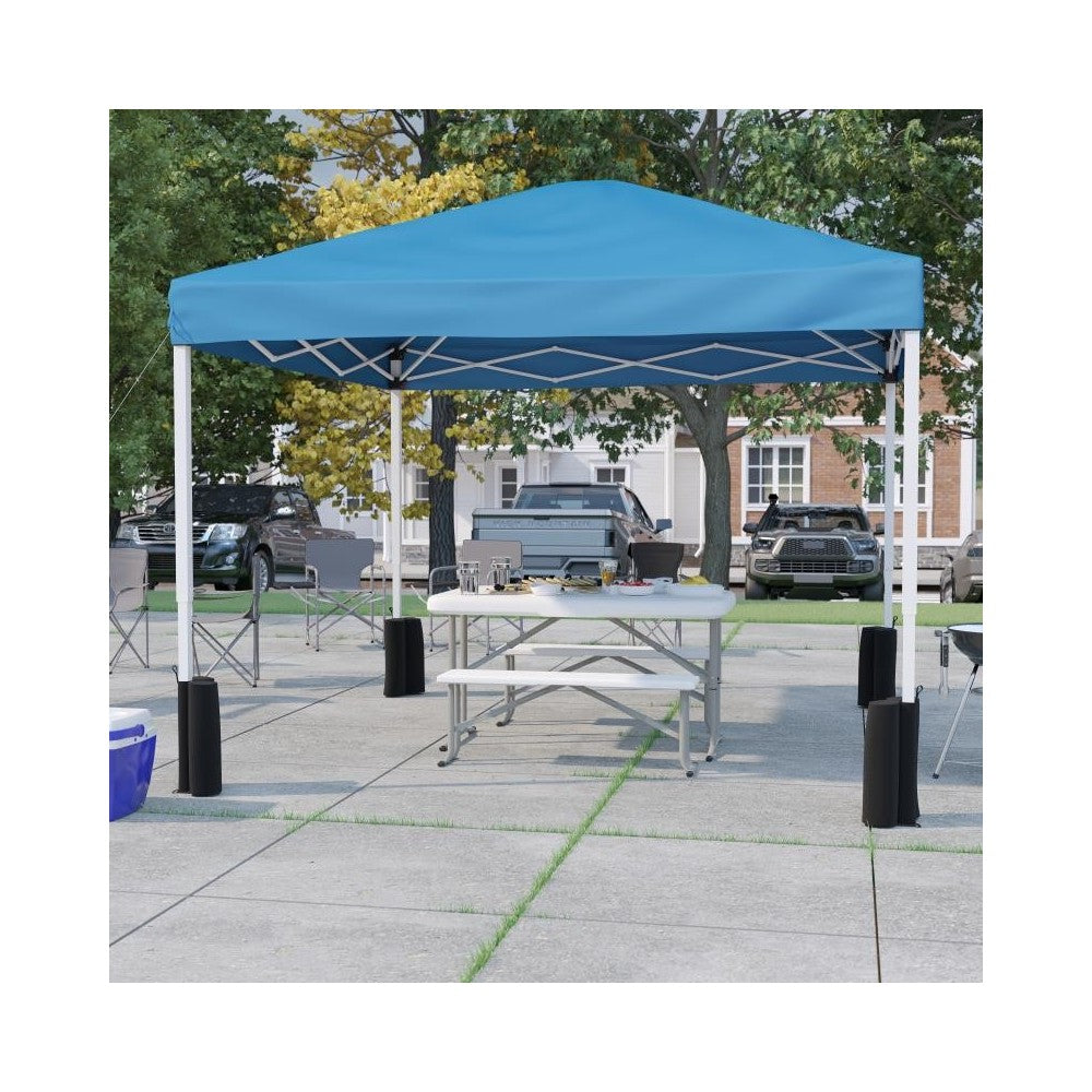 Flash Furniture Harris Canopy Tent & Folding Bench JJ-GZ10PKG103-BL-GG