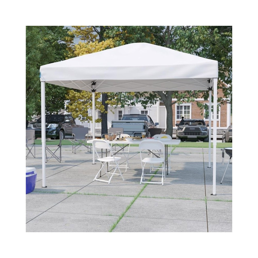 Flash Furniture Harris Canopy Tent,Table & 4 Chair JJ-GZ10183Z-4LEL3-WHWH-GG